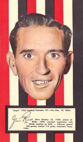 1953 Argus Football Portraits #44 Jim Ross Front